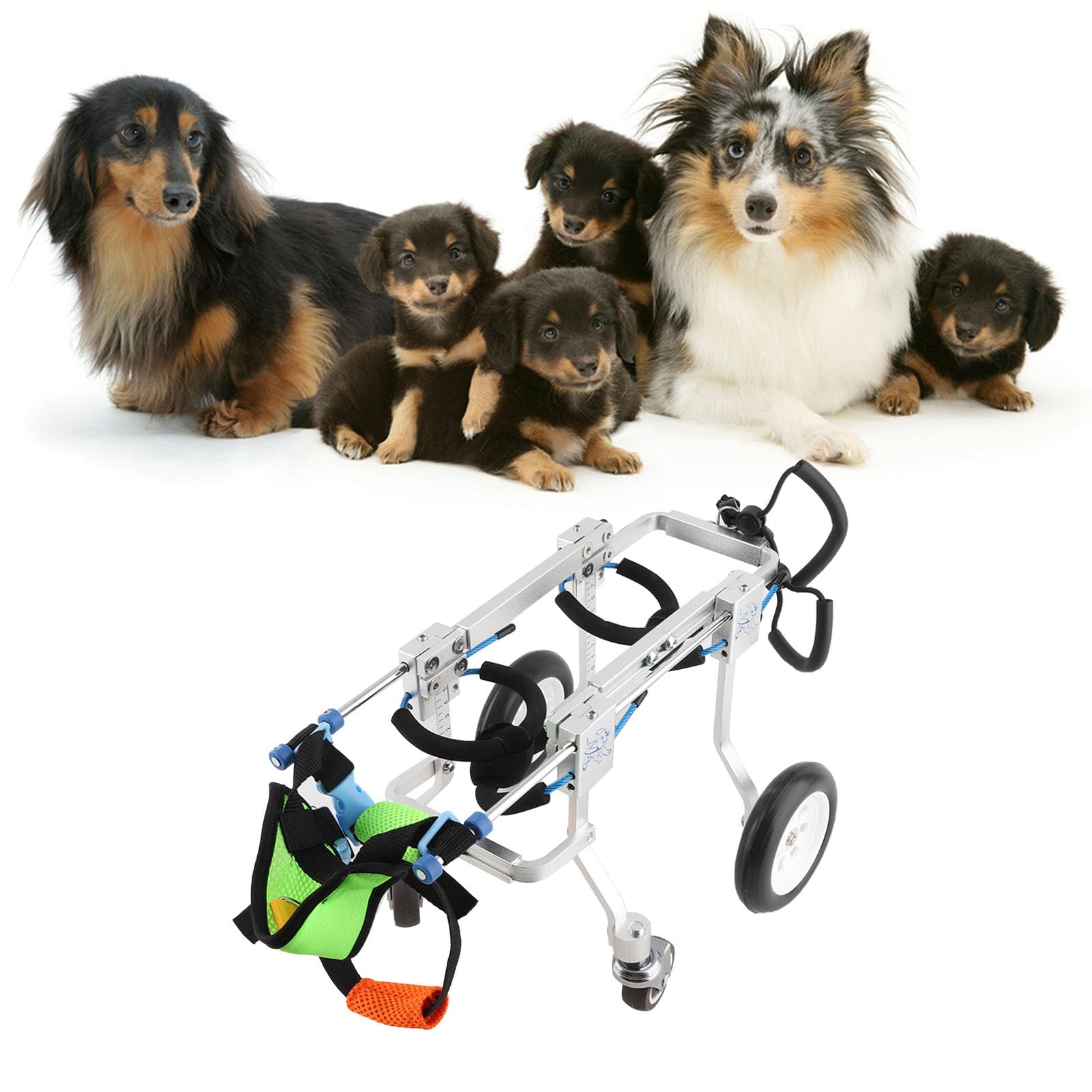 Amazon.co.jp: ペット用車椅子 犬用4輪歩行器 アルミ合金製 XXSサイズ